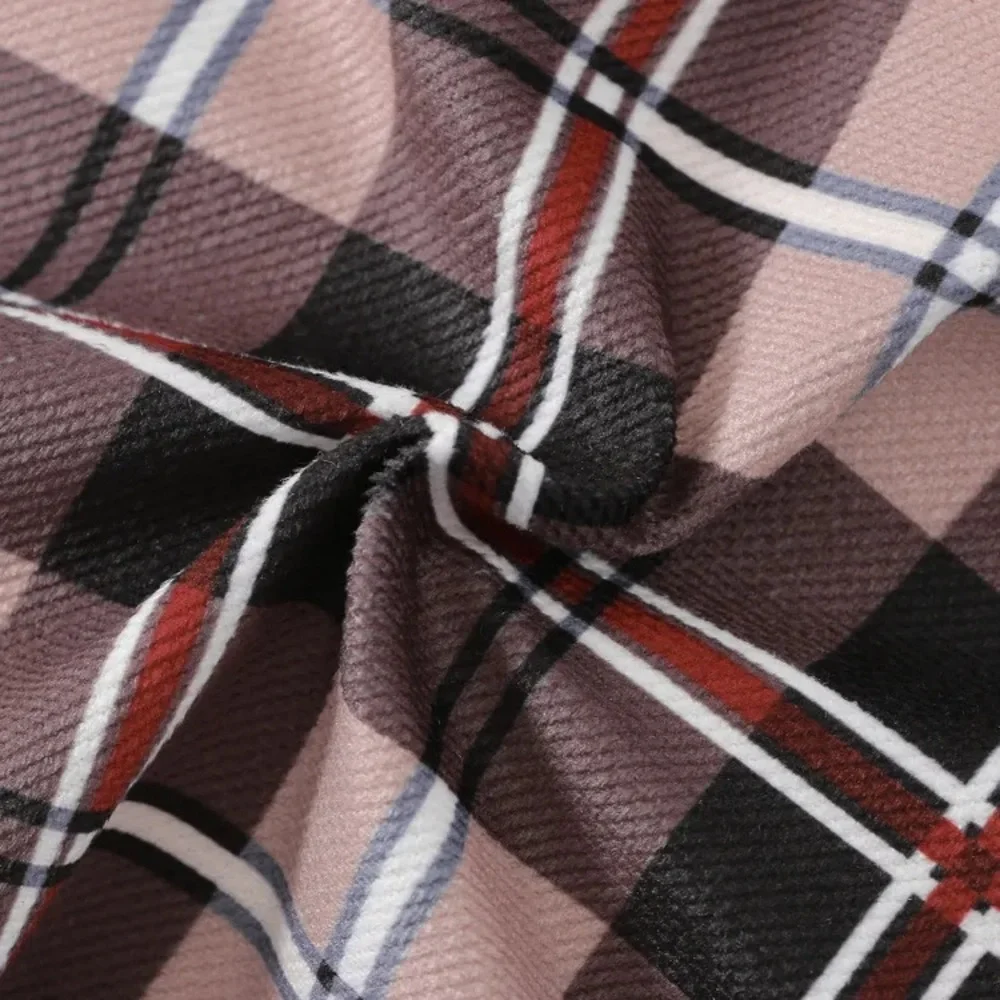 NWT Baby Boy Plaid Bow Tie Waist Coat Faux-two Long-Sleeve Outfit (Size 6-9 )
